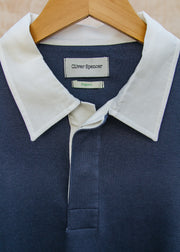Oliver Spencer Long Sleeved Heavy Rugby Top in Navy