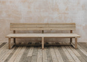 Gommaire Gommaire Oslo Large Teak Park Bench in Natural Grey