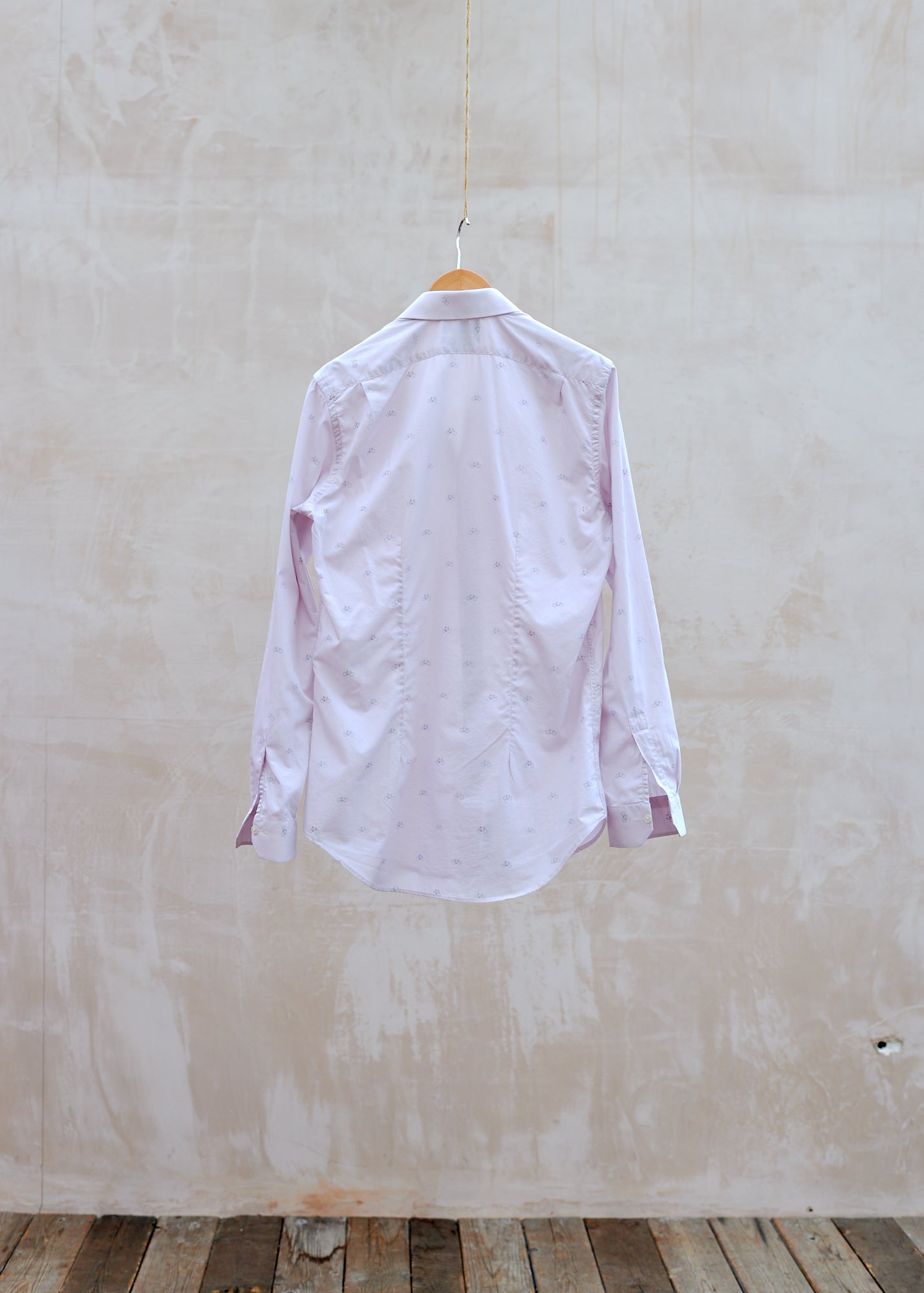 Paul Smith Light Pink Bicycle Patterned Shirt - M