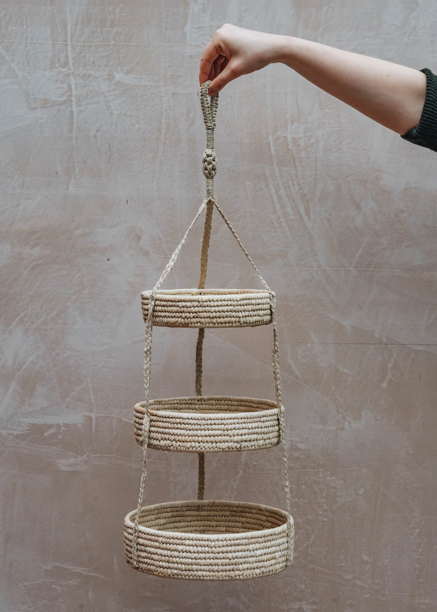Palm Triple Hanging Basket