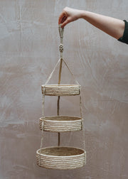 Palm Triple Hanging Basket