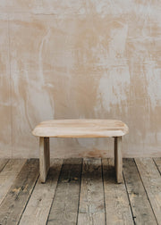 Gommaire Pebble Large Teak Side Table in Natural Grey