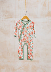 Pigeon Organics Babies' Kimono Romper in Large Floral