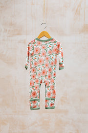Pigeon Organics Babies' Kimono Romper in Large Floral