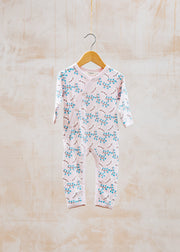 Pigeon Organics Babies' Kimono Romper in Winter Berry