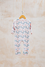 Pigeon Organics Babies' Kimono Romper in Winter Berry