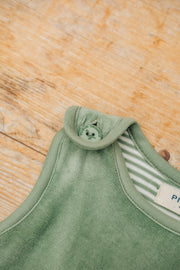Pigeon Organics Babies' Velour Playsuit in Green