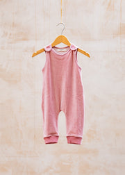 Pigeon Organics Babies' Velour Playsuit in Pink