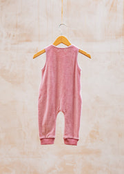 Pigeon Organics Babies' Velour Playsuit in Pink