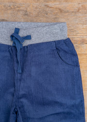 Pigeon Organics Lined Cord Trousers in Night Blue