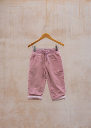 Pigeon Organics Lined Cord Trousers in Pink