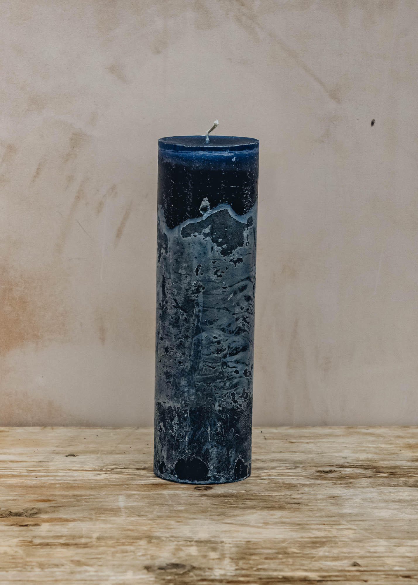 Pillar Candle in Dark Blue, 7cm x 25cm