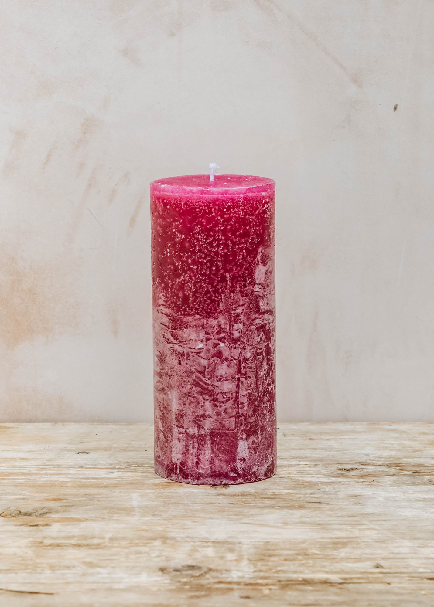 Pillar Candle in Crimson, 8.6cm x 20cm