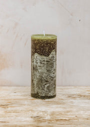 Pillar Candle in Dark Green, 8.6cm x 20cm