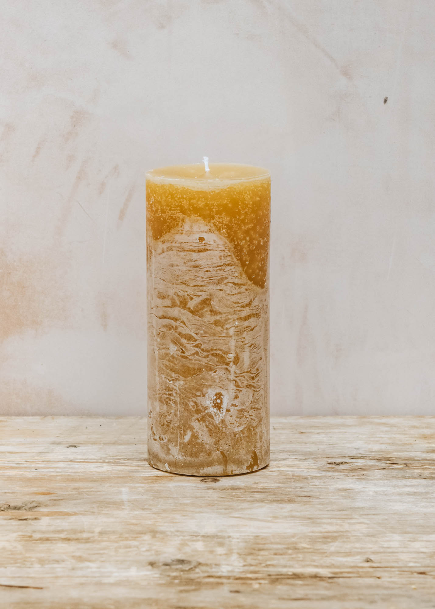 Pillar Candle in Honey, 8.6cm x 20cm