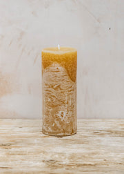 Pillar Candle in Honey, 8.6cm x 20cm