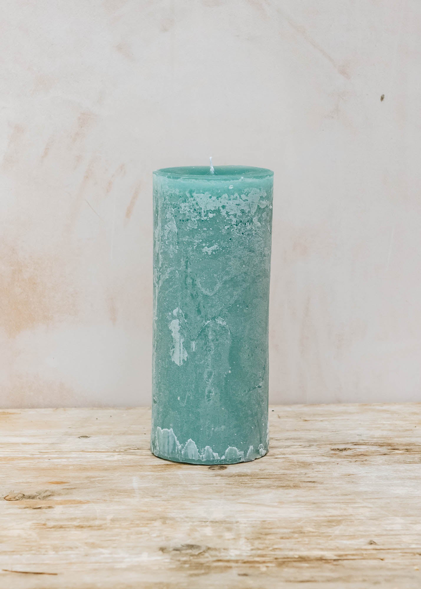Pillar Candle in Sea Green, 8.6cm x 20cm