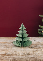 Bungalow Paper Pine Tree Decoration in Ming, 16cm