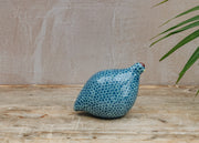 Sarl Caillard Deco Quail in Blue Spotted Turquoise