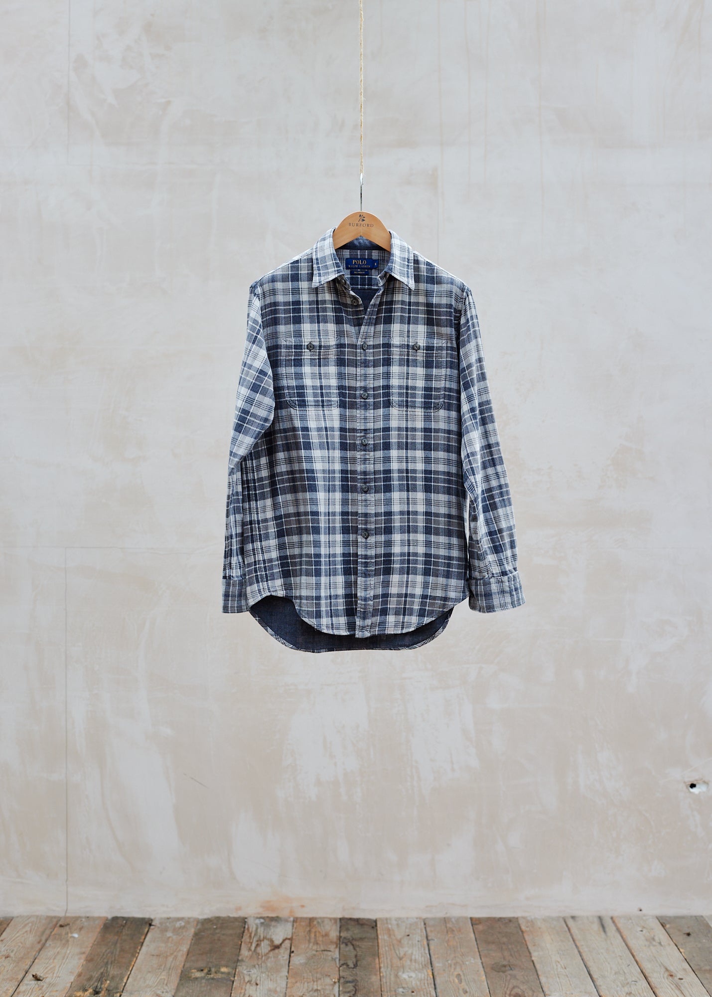 Ralph Lauren Grey Checked Cotton Work Shirt - S