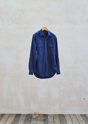 Kenny Ryder Ralph Lauren Blue Cotton Military Shirt/ S