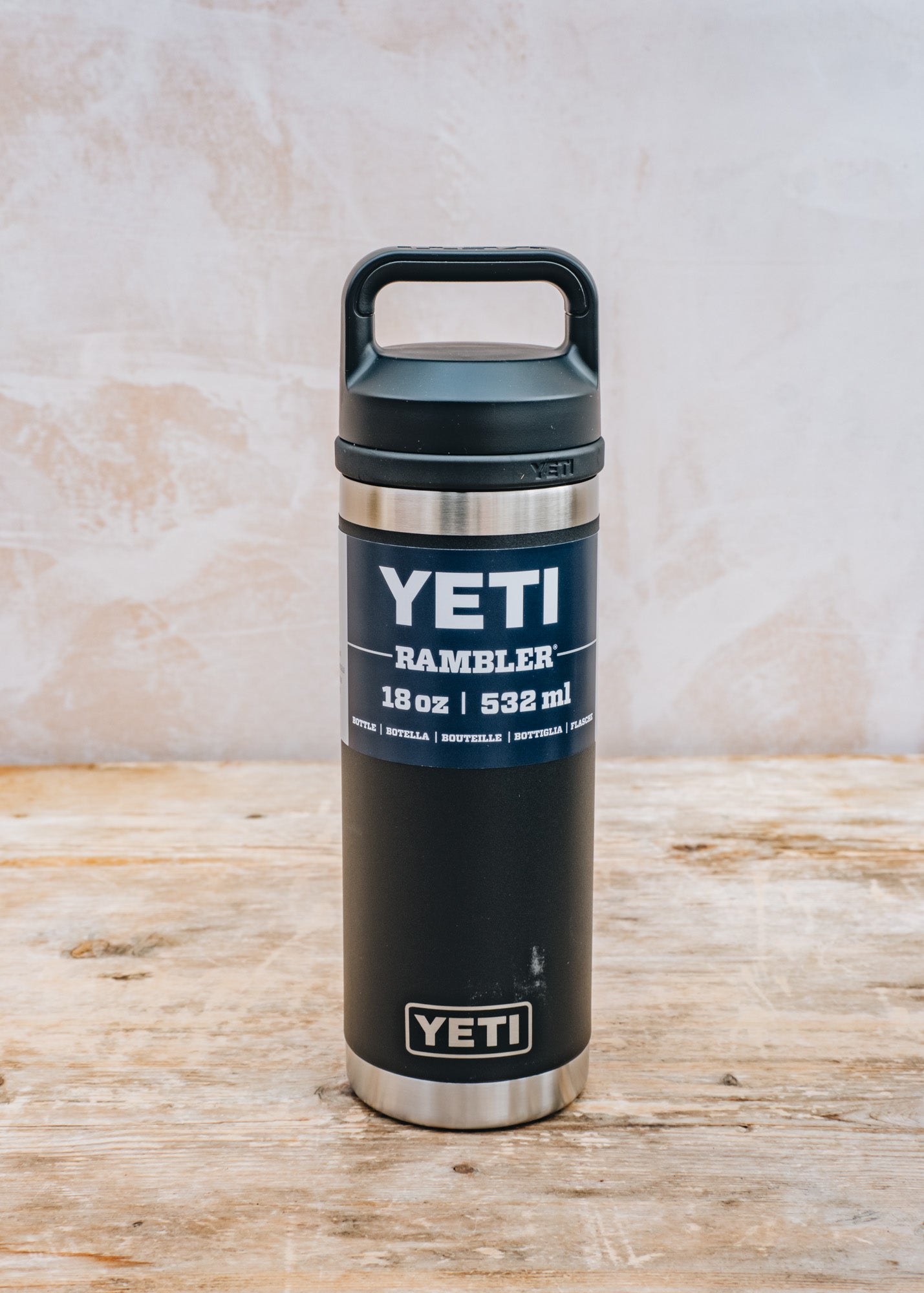 YETI Rambler Bottle 18oz in Black | Burford Garden Co.