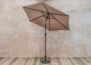 Pacific Lifestyle Riva Round Centre Pole Parasol in Taupe (2.5m)