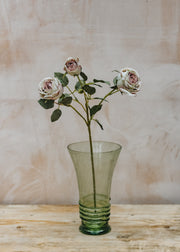 Maggie: Timeless Flowers Artificial Rose Spray in White and Purple