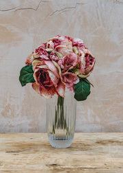 Maggie: Timeless Flowers Artificial Rose and Hydrangea Bunch in Faded Antique Pink