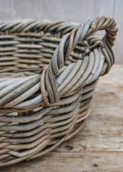 Grand Illusions Round Kubu Basket with Twisted Rim