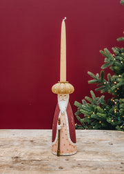 Bungalow Ruby Wise King with Gold Hat Candleholder