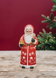 Bungalow Santa Marigold Candleholder in Red