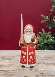 Bungalow Santa Marigold Candleholder in Red