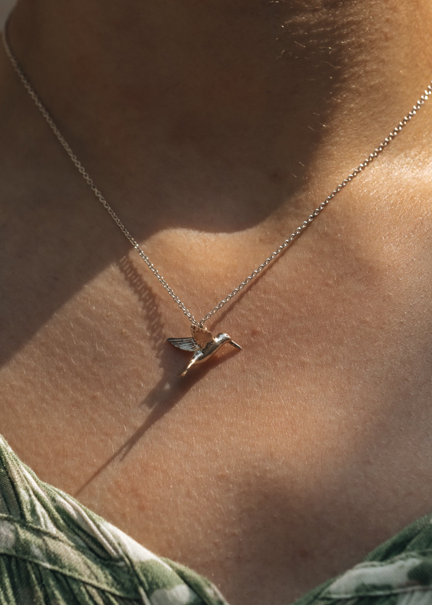 Alex Monroe Silver Hummingbird Necklace