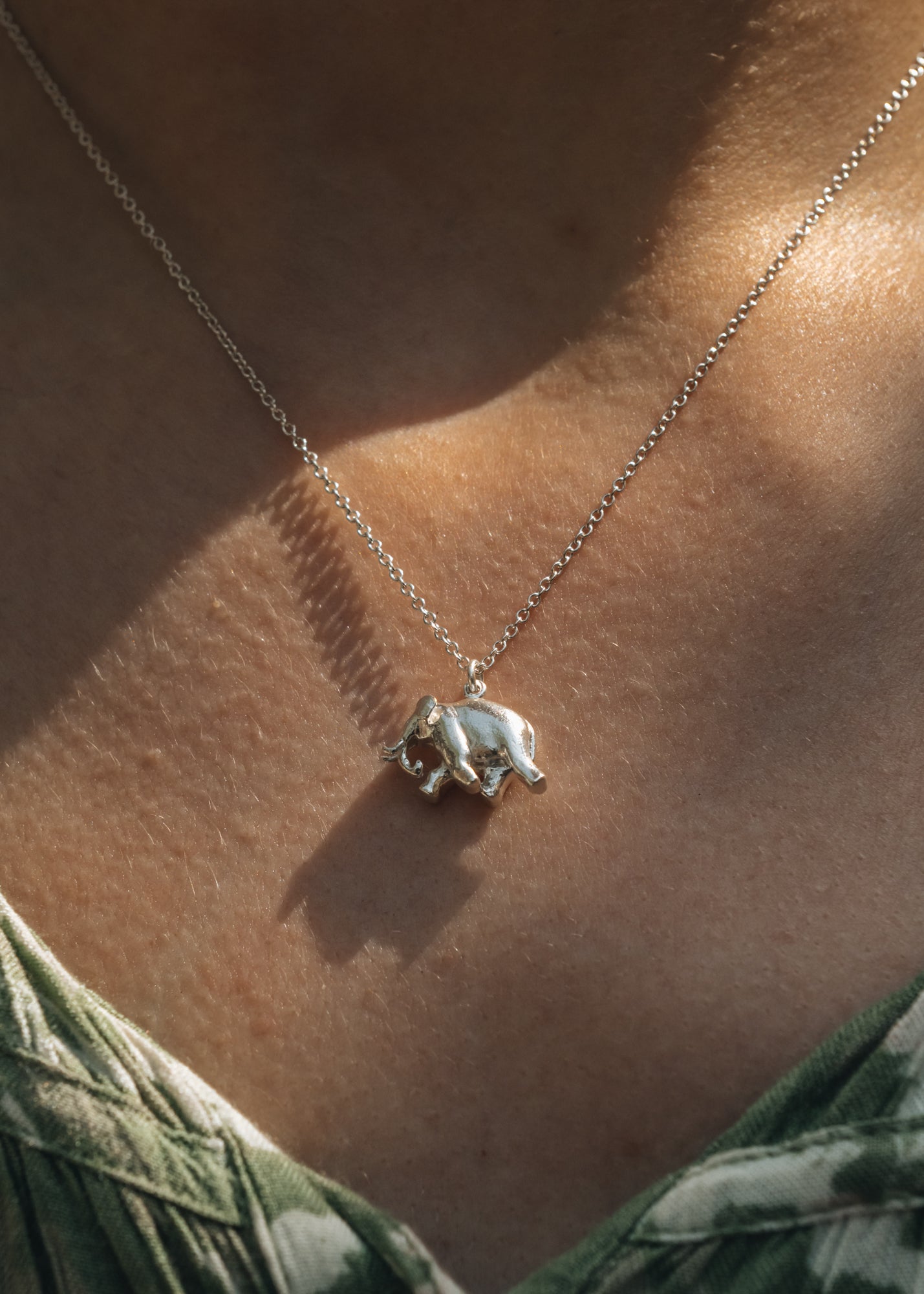 Alex Monroe Silver Indian Elephant Necklace