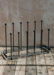 Harrod Horticultural Six Pair Wellington Boot Stand in Black