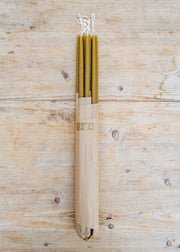 Skär Organics Slim Beeswax Dinner Candle in Green Tea, 16