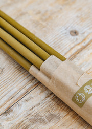 Skär Organics Slim Beeswax Dinner Candle in Green Tea, 16