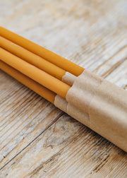 Skär Organics Slim Beeswax Dinner Candle in Paprika, 10