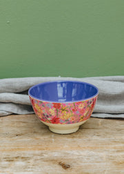 Rice Small Melamine Bowl in Swedish Flower