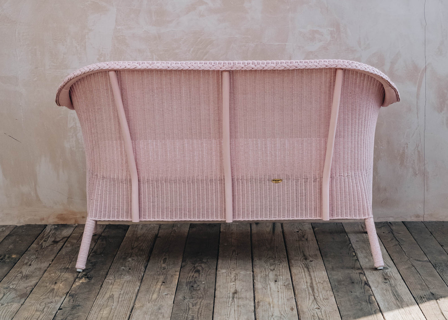 Lloyd Loom Sofa in Old Pink