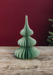 Bungalow Paper Spruce Tree Decoration in Ming, 24cm