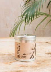 St Eval Tin Candle in Walled Garden