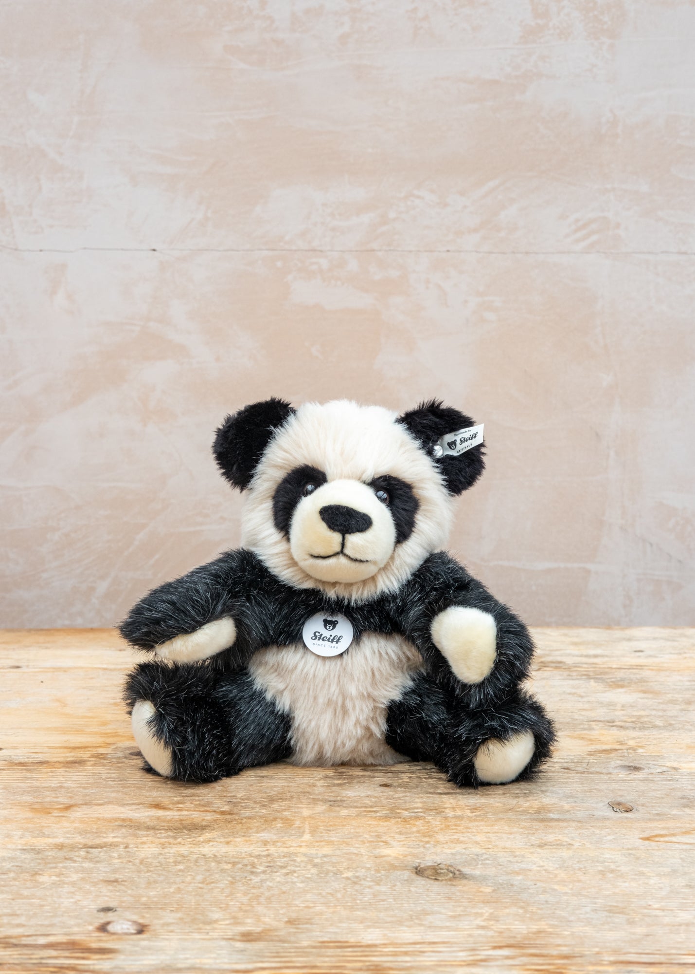 Sitting Manschli Panda 24cm in Black and White – Burford Garden Co.