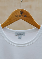 Sunspel Crew Neck T-Shirt in White