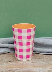 Rice Tall Melamine Cup in Check It Out