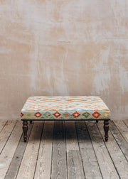 The Kilim Co. Kilim Ottoman Stool, 100x100cm, Style A