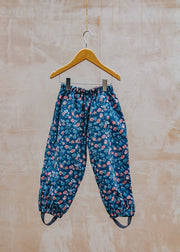 Töastie Waterproof Packable Trousers in Navy Floral