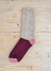 Two Left Feet Agencies Tricolour Socks with Grey Top