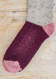 Two Left Feet Agencies Tricolour Socks with Grey Top